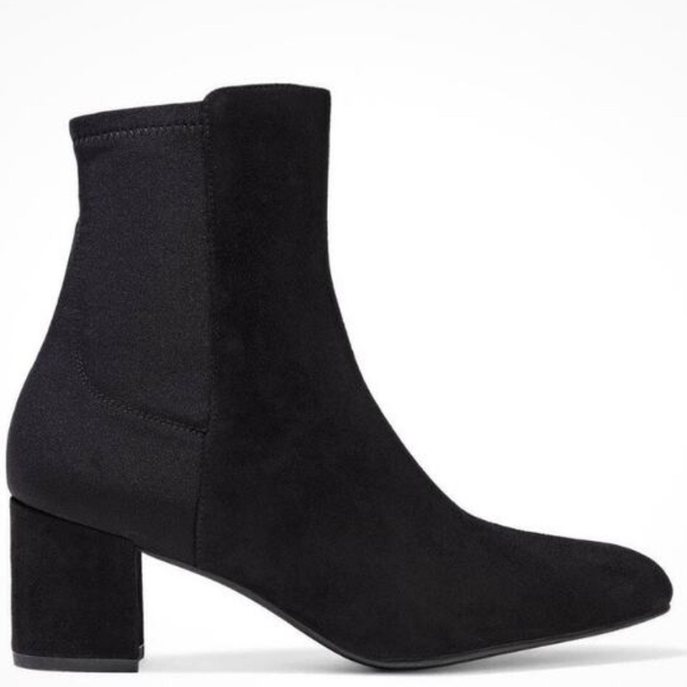 Stuart Weitzman Marysol 60 Black suede Neoprene pull on Bootie Like New 8